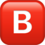 NEGATIVE SQUARED LATIN CAPITAL LETTER B emoji in Apple's design style - Unicode 1F171-FE0F