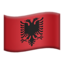 Albania Flag emoji in Apple's design style - Unicode 1F1E6-1F1F1