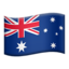 Australia Flag emoji in Apple's design style - Unicode 1F1E6-1F1FA