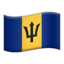 Barbados Flag emoji in Apple's design style - Unicode 1F1E7-1F1E7