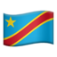 Congo - Kinshasa Flag emoji in Apple's design style - Unicode 1F1E8-1F1E9