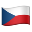 Czechia Flag emoji in Apple's design style - Unicode 1F1E8-1F1FF