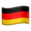 Germany Flag emoji in Apple's design style - Unicode 1F1E9-1F1EA