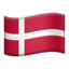 Denmark Flag emoji in Apple's design style - Unicode 1F1E9-1F1F0