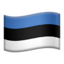 Estonia Flag emoji in Apple's design style - Unicode 1F1EA-1F1EA