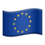 European Union Flag emoji in Apple's design style - Unicode 1F1EA-1F1FA