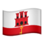 Gibraltar Flag emoji in Apple's design style - Unicode 1F1EC-1F1EE