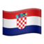 Croatia Flag emoji in Apple's design style - Unicode 1F1ED-1F1F7