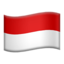 Indonesia Flag emoji in Apple's design style - Unicode 1F1EE-1F1E9