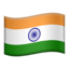 India Flag emoji in Apple's design style - Unicode 1F1EE-1F1F3