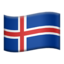 Iceland Flag emoji in Apple's design style - Unicode 1F1EE-1F1F8