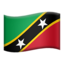 St. Kitts & Nevis Flag emoji in Apple's design style - Unicode 1F1F0-1F1F3