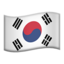 South Korea Flag emoji in Apple's design style - Unicode 1F1F0-1F1F7