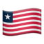 Liberia Flag emoji in Apple's design style - Unicode 1F1F1-1F1F7