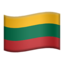 Lithuania Flag emoji in Apple's design style - Unicode 1F1F1-1F1F9