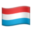 Luxembourg Flag emoji in Apple's design style - Unicode 1F1F1-1F1FA