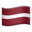 Latvia Flag emoji in Apple's design style - Unicode 1F1F1-1F1FB