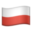 Poland Flag emoji in Apple's design style - Unicode 1F1F5-1F1F1