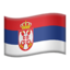 Serbia Flag emoji in Apple's design style - Unicode 1F1F7-1F1F8