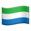 Sierra Leone Flag emoji in Apple's design style - Unicode 1F1F8-1F1F1