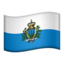 San Marino Flag emoji in Apple's design style - Unicode 1F1F8-1F1F2