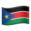 South Sudan Flag emoji in Apple's design style - Unicode 1F1F8-1F1F8