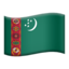 Turkmenistan Flag emoji in Apple's design style - Unicode 1F1F9-1F1F2