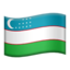 Uzbekistan Flag emoji in Apple's design style - Unicode 1F1FA-1F1FF