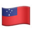 Samoa Flag emoji in Apple's design style - Unicode 1F1FC-1F1F8