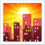 SUNSET OVER BUILDINGS emoji in Apple's design style - Unicode 1F307