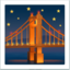 BRIDGE AT NIGHT emoji in Apple's design style - Unicode 1F309