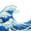 WATER WAVE emoji in Apple's design style - Unicode 1F30A