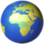 EARTH GLOBE EUROPE-AFRICA emoji in Apple's design style - Unicode 1F30D