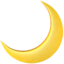 CRESCENT MOON emoji in Apple's design style - Unicode 1F319