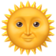 SUN WITH FACE emoji in Apple's design style - Unicode 1F31E