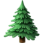 EVERGREEN TREE emoji in Apple's design style - Unicode 1F332