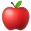 RED APPLE emoji in Apple's design style - Unicode 1F34E