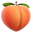 PEACH emoji in Apple's design style - Unicode 1F351