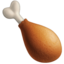 POULTRY LEG emoji in Apple's design style - Unicode 1F357