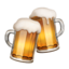 CLINKING BEER MUGS emoji in Apple's design style - Unicode 1F37B