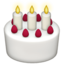 BIRTHDAY CAKE emoji in Apple's design style - Unicode 1F382