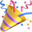 PARTY POPPER emoji in Apple's design style - Unicode 1F389