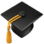 GRADUATION CAP emoji in Apple's design style - Unicode 1F393