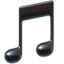 MUSICAL NOTE emoji in Apple's design style - Unicode 1F3B5