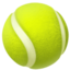 TENNIS RACQUET AND BALL emoji in Apple's design style - Unicode 1F3BE