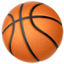 BASKETBALL AND HOOP emoji in Apple's design style - Unicode 1F3C0