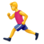 MAN RUNNING emoji in Apple's design style - Unicode 1F3C3-200D-2642-FE0F