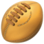 RUGBY FOOTBALL emoji in Apple's design style - Unicode 1F3C9