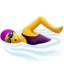 WOMAN SWIMMING emoji in Apple's design style - Unicode 1F3CA-200D-2640-FE0F