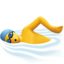 MAN SWIMMING emoji in Apple's design style - Unicode 1F3CA-200D-2642-FE0F